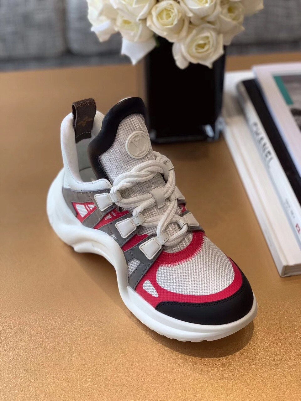 Louis Vuitton Archlight Sneakers Calfskin Leather Fall/Winter Collection White/Pink/Black