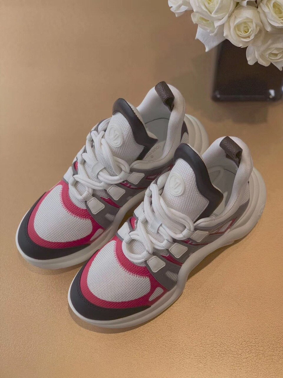 Louis Vuitton Archlight Sneakers Calfskin Leather Fall/Winter Collection White/Pink/Black