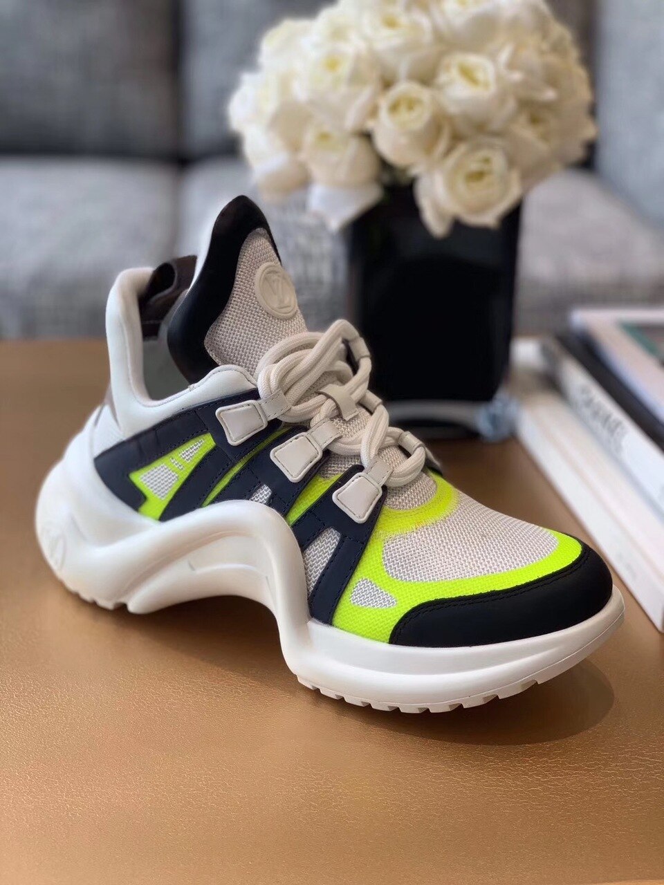 Louis Vuitton Archlight Sneakers Calfskin Leather Fall/Winter Collection Neon/White/Black