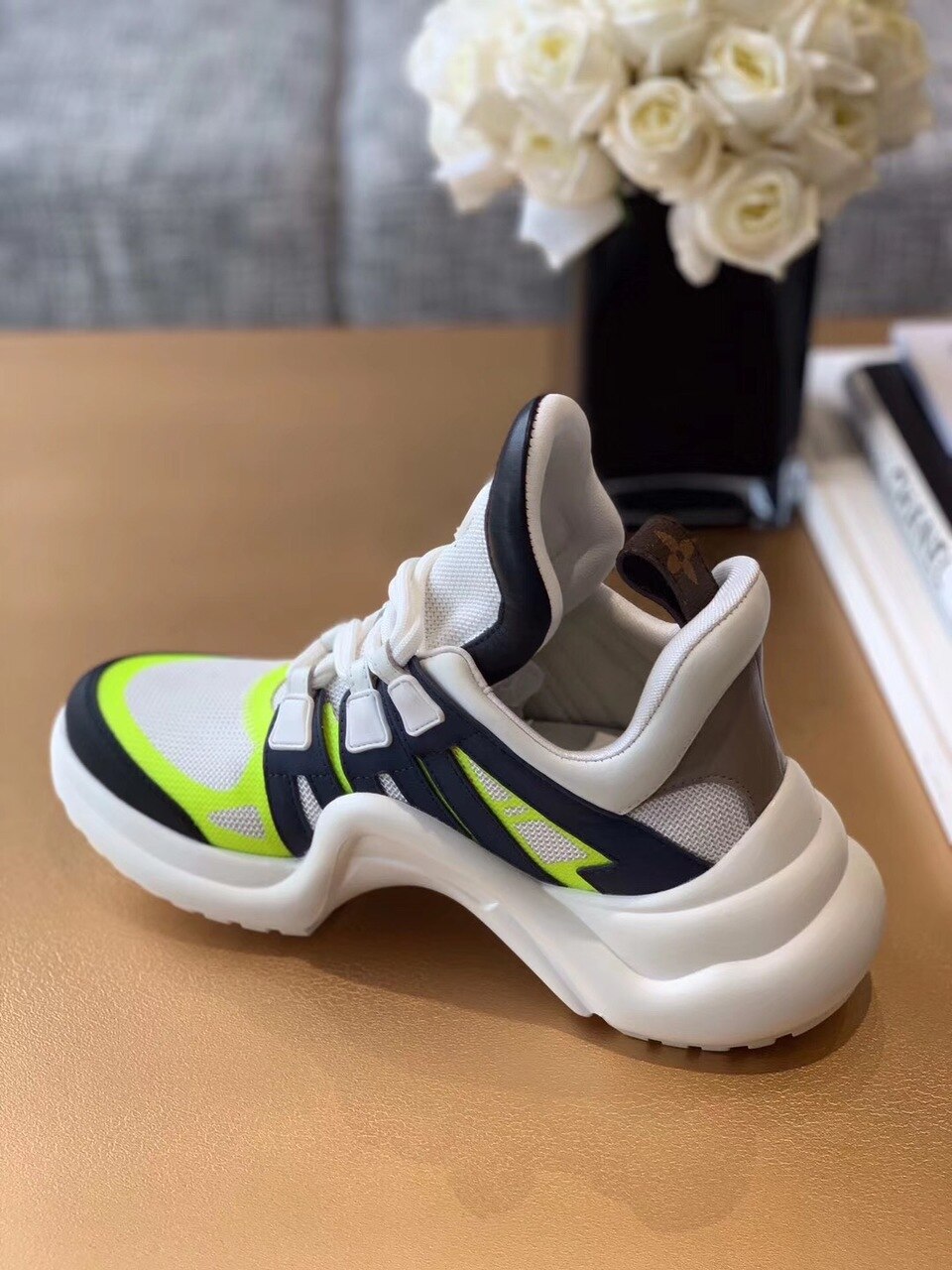 Louis Vuitton Archlight Sneakers Calfskin Leather Fall/Winter Collection Neon/White/Black