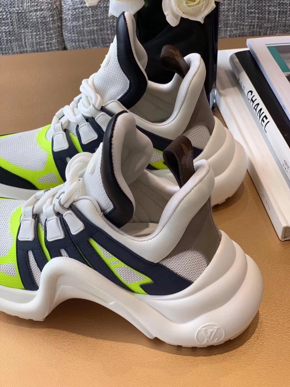 Louis Vuitton Archlight Sneakers Calfskin Leather Fall/Winter Collection Neon/White/Black
