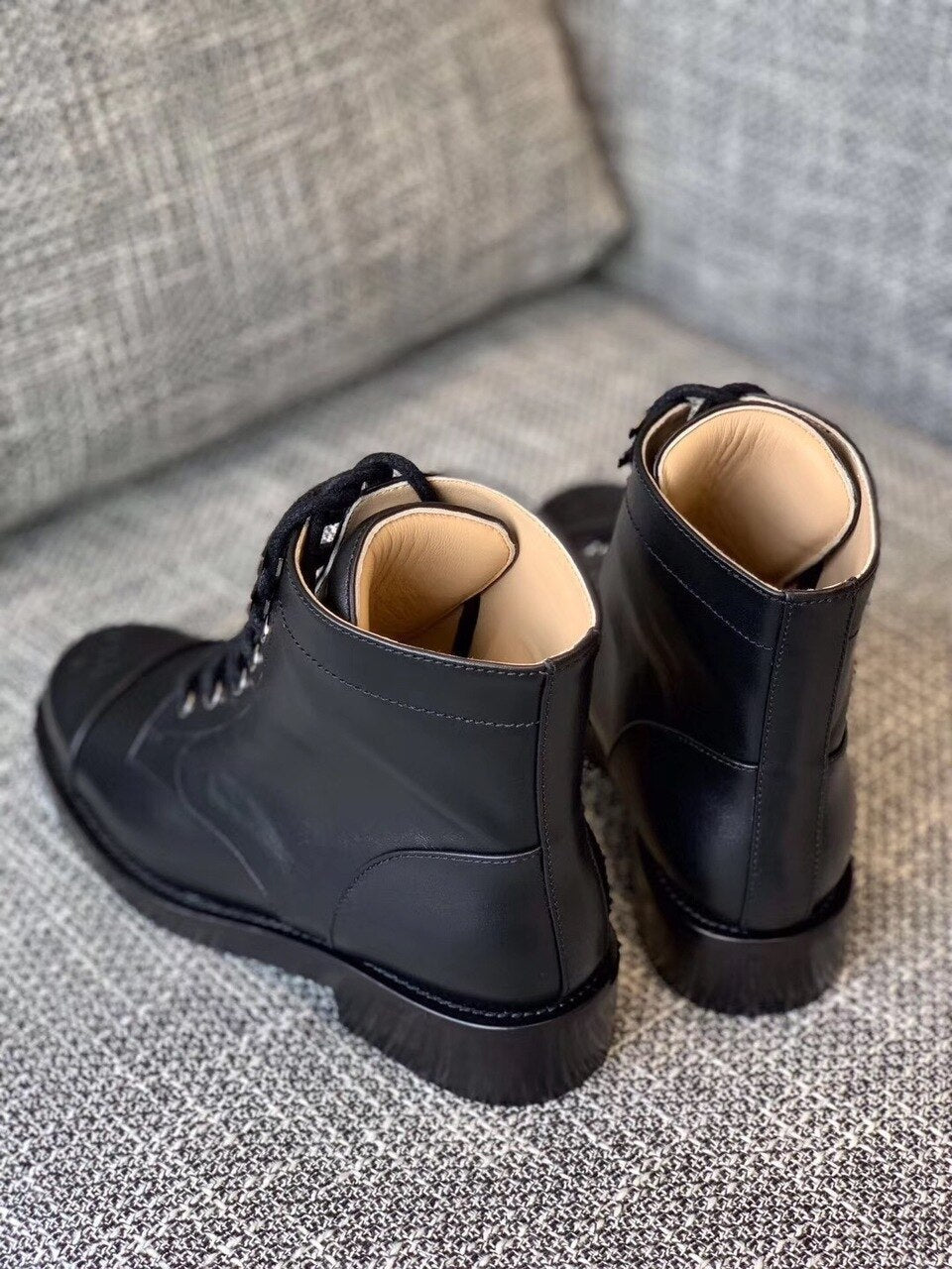 Chanel Ankle Boots Calfskin Leather Pre-Fall/Winter Collection, Black