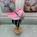 Gucci Canvas Baseball Cap with Web White And Pink