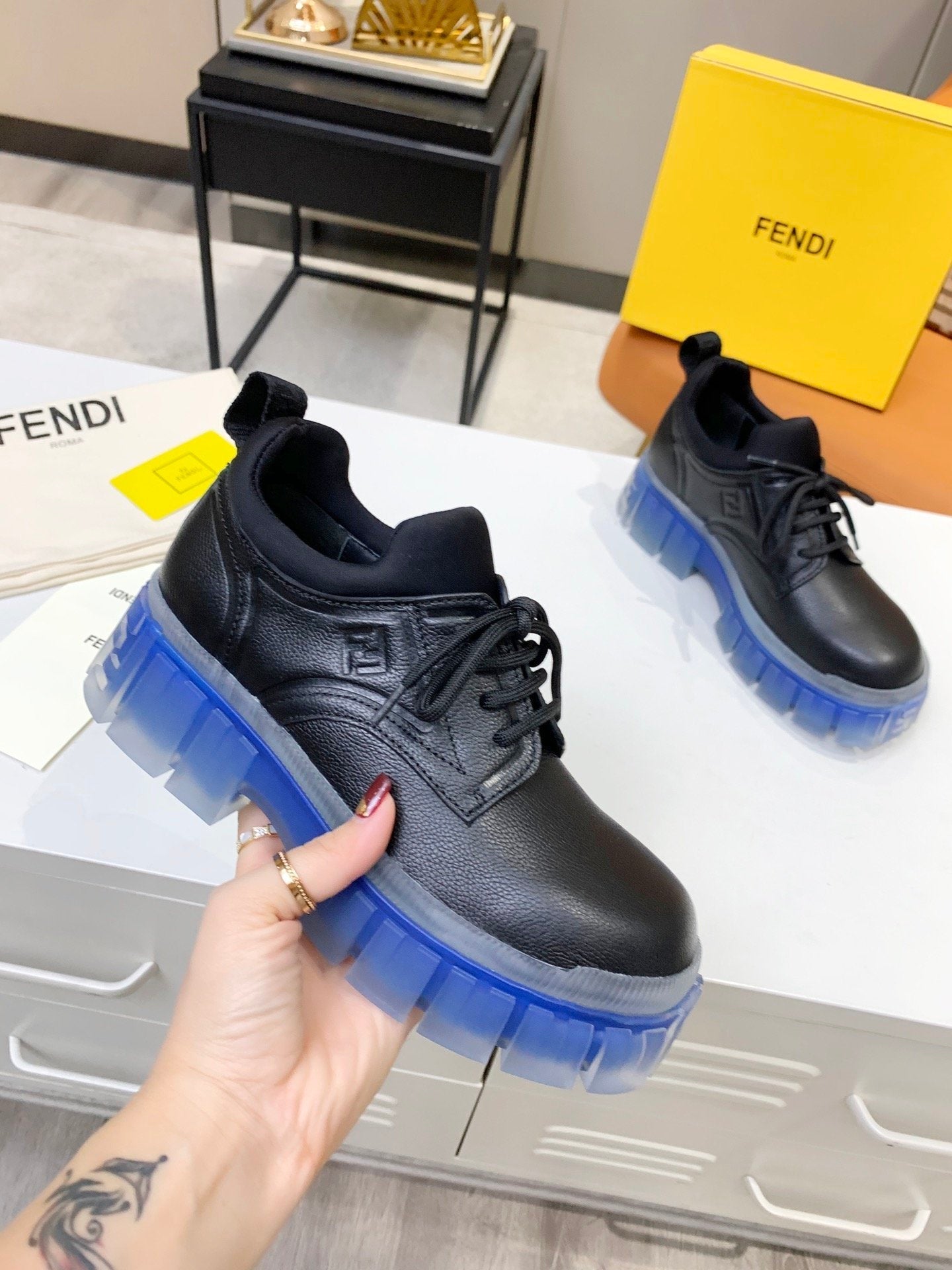 Fendi Force Black Low Top