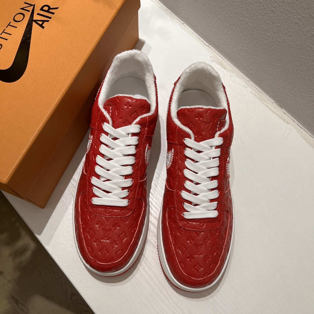 Louis Vuitton x Off-White x Nike Air Force 1 Red