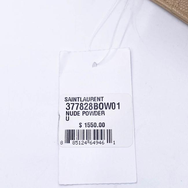 Saint Laurent Chain Wallet Grain De Poudre Matelasse Monogram Beige Leather Shoulder Bag