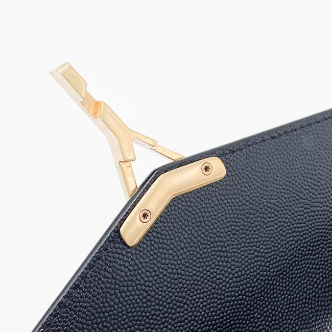 Saint Laurent Cassandre Wallet-on-chain Monogram Black Leather Cross Body Bag