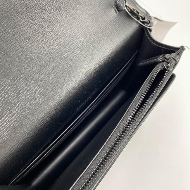 Saint Laurent Monogram Top Handle Sunset Noir Bhw Black Leather Shoulder Bag