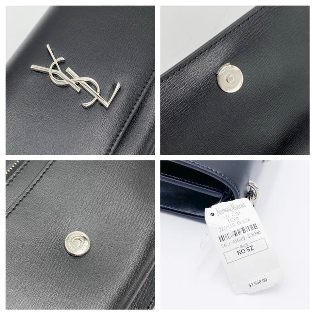 Saint Laurent Monogram Sunset Chain Wallet Black Calfskin Leather Shoulder Bag