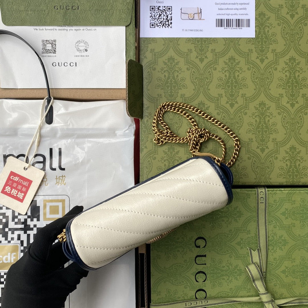 Gucci Marmont Super Mini Bag 17cm White