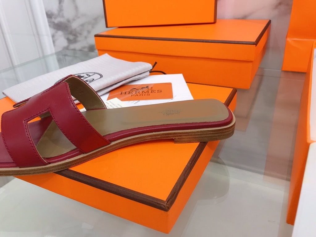 Hermes Oran Sandal Red