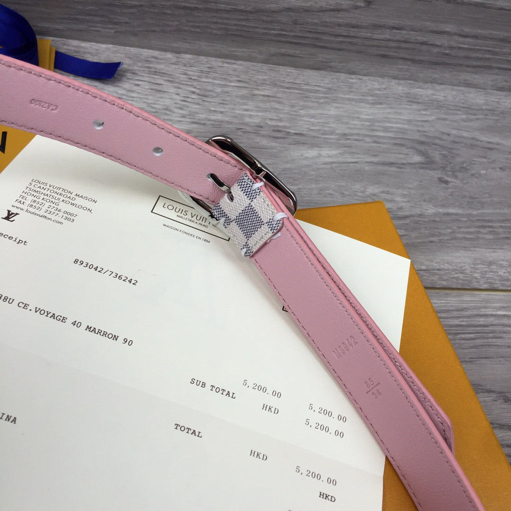 Louis Vuitton LV Malletier Belt White