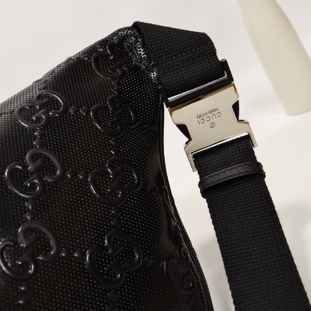 Gucci Embossed Belt Bag 28cm Black
