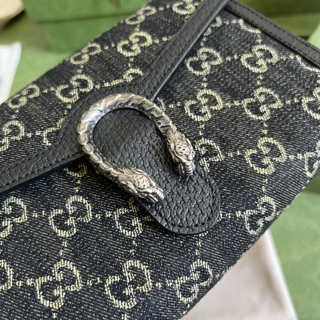 Gucci 401231 Dionysus GG Mini Chain Bag 20cm Black