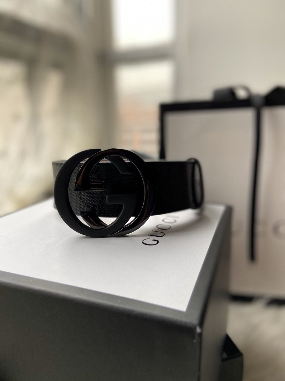 Gucci Belt With Double G Buckle Black
