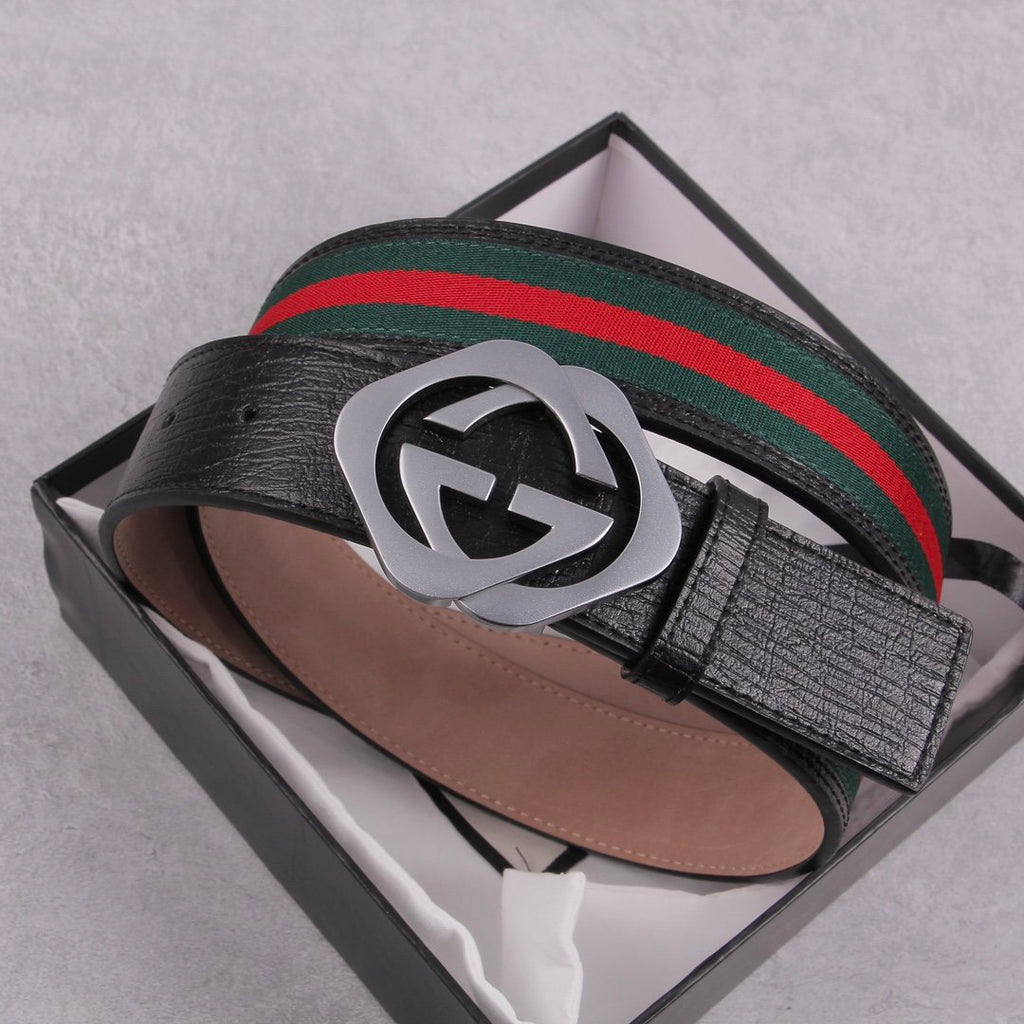 Gucci Belt With Double G Buckle Black