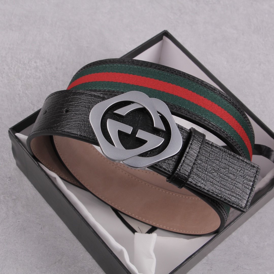 Gucci Belt With Double G Buckle Black