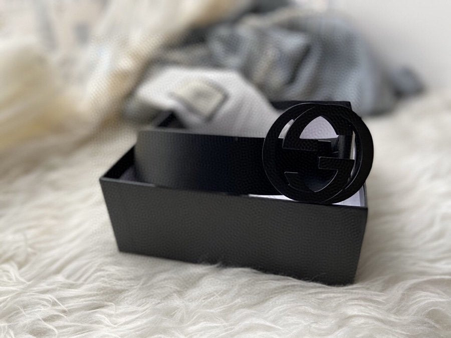 Gucci Belt With Double G Buckle Black