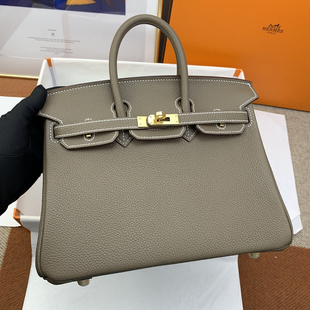 Hermes Birkin 25 Nata Swift Gold Hardware Brown