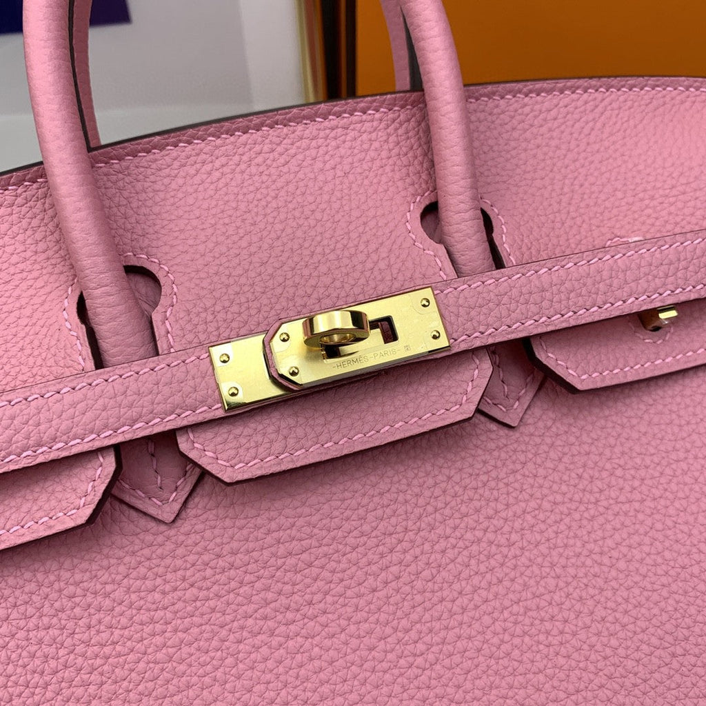 Hermes Birkin 25 Nata Swift Gold Hardware Pink
