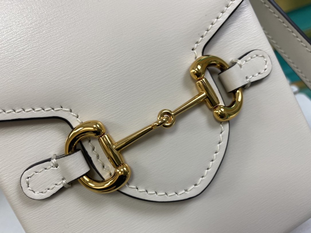 Gucci Horsebit 1955 Mini White Bag 17cm