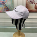 Gucci Canvas Baseball Cap with Web White