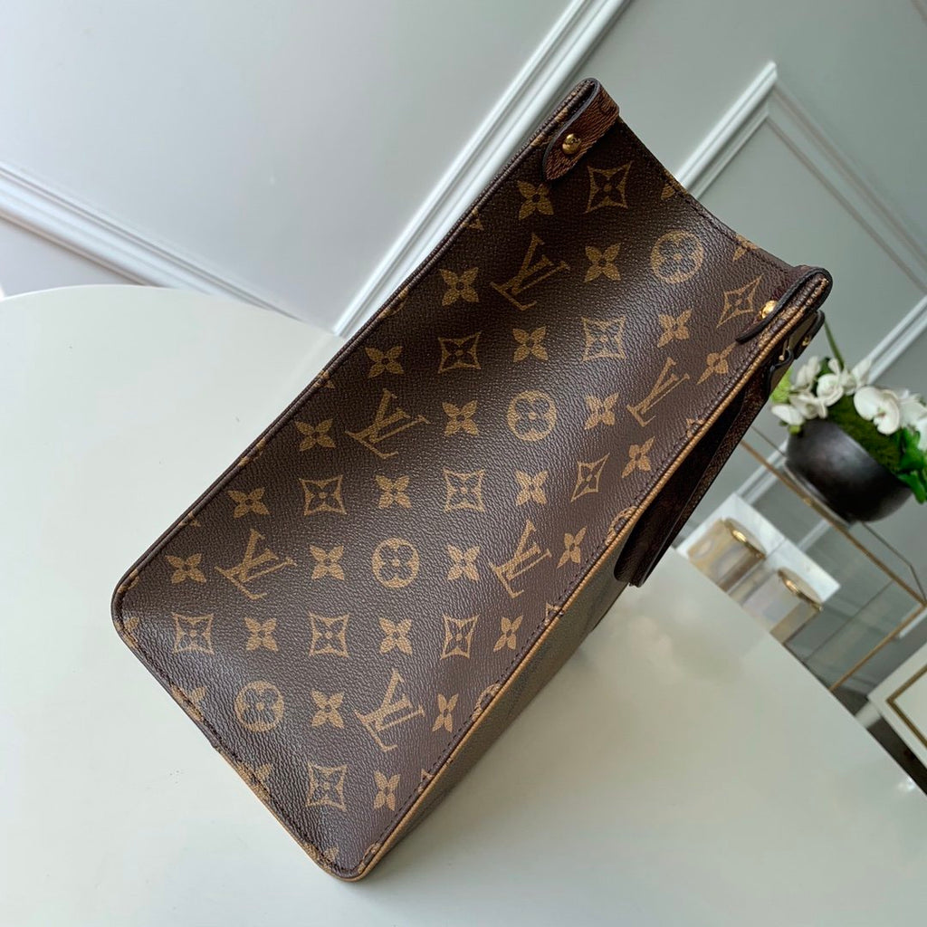 Louis Vuitton On The Go MM Tote Bag 35cm Brown