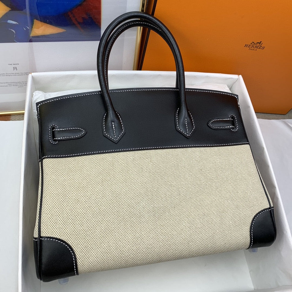 Hermes Birkin 30 Nata Swift Silver Hardware Bi Color