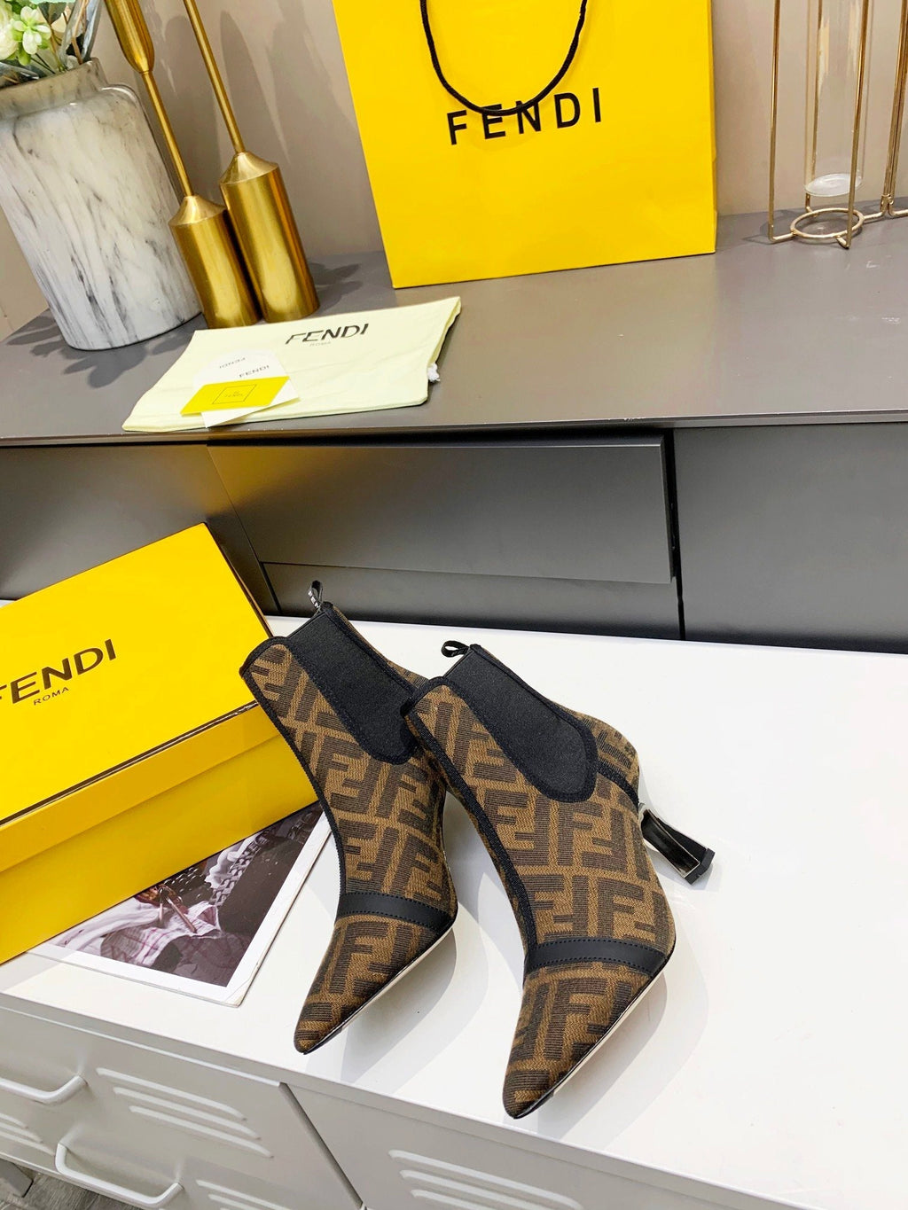 Fendi Karligraphy Brown