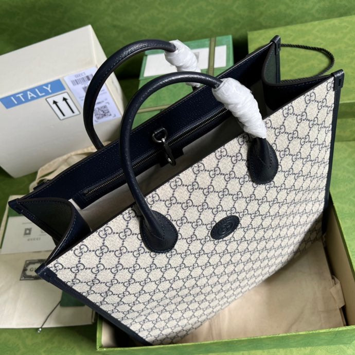 Gucci Tote Bag With Interlocking G 39cm Beige