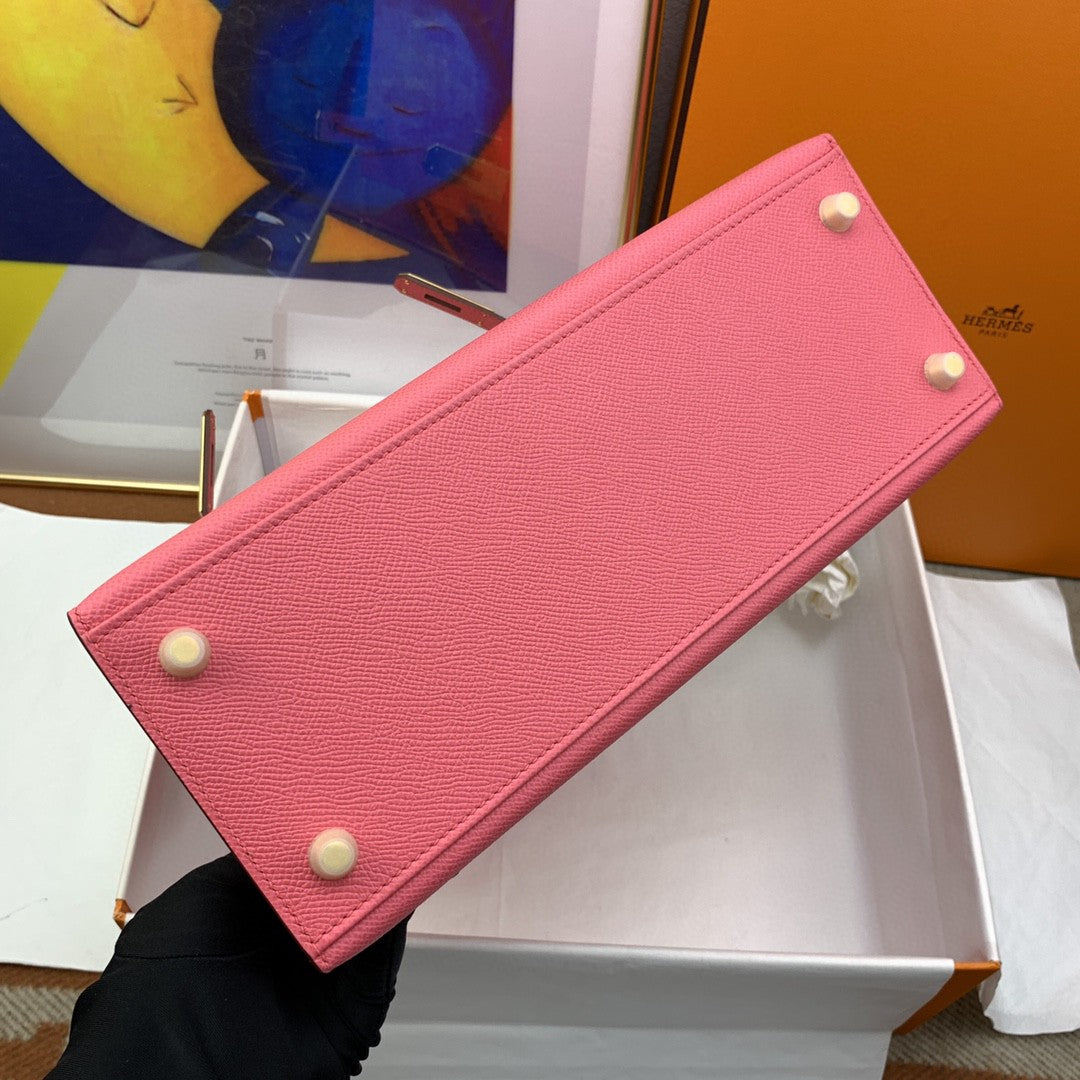 Hermes Kelly 28 Togo Gold Hardware Pink
