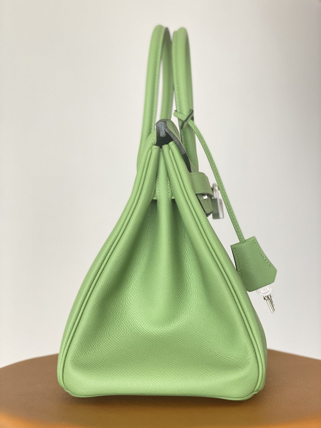 Hermes Birkin 25 Nata Swift Silver Hardware Green