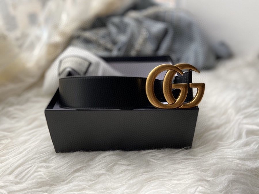 Gucci Belt With Double G Buckle Black