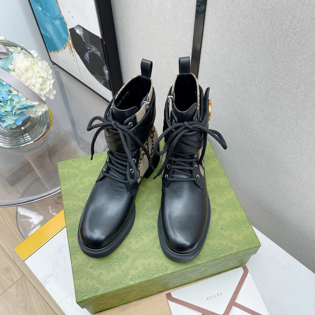 Gucci Ankle Boots With Double G Brown