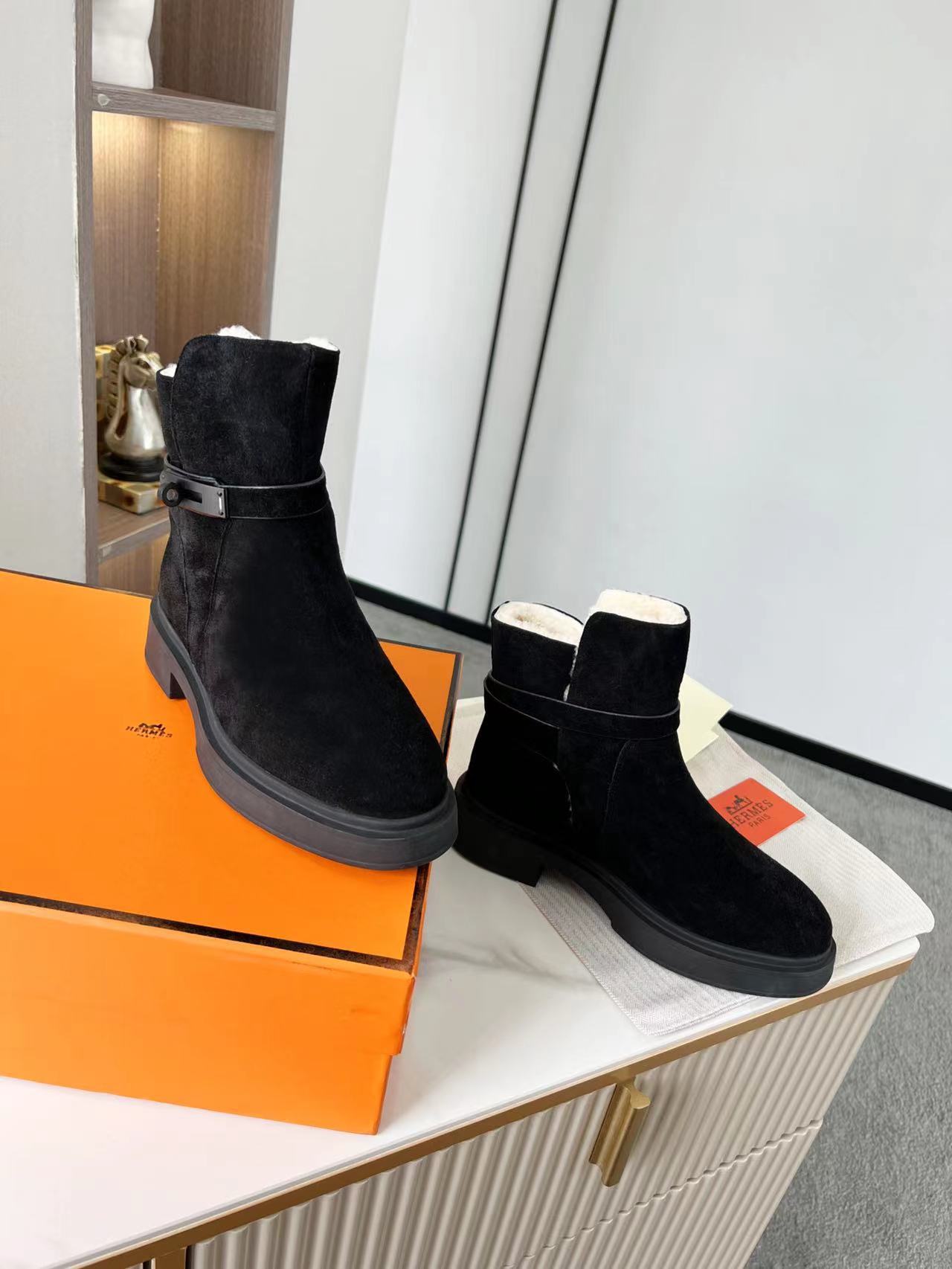 Hermes Veo Ankle Boot Black