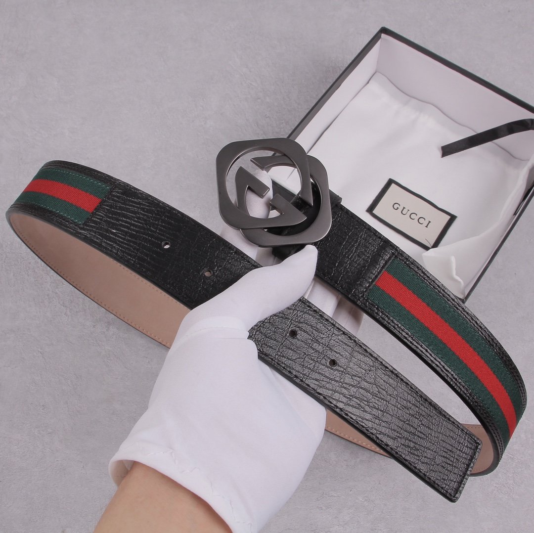 Gucci Belt With Double G Buckle Black