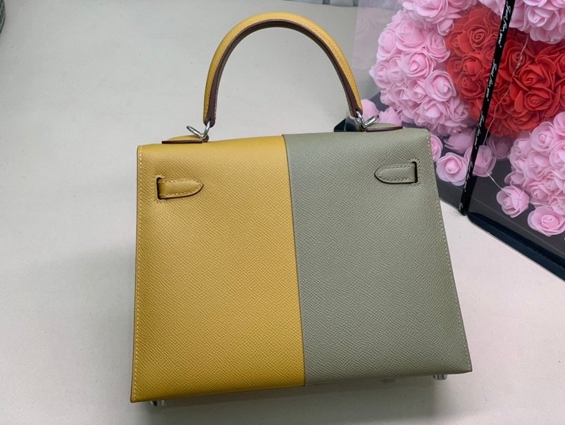 Hermes Epson Bi Color Custom 28cm Yellow/Grey
