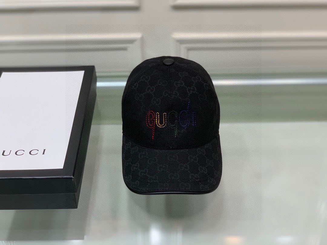 Gucci Canvas Baseball Cap with Web Black