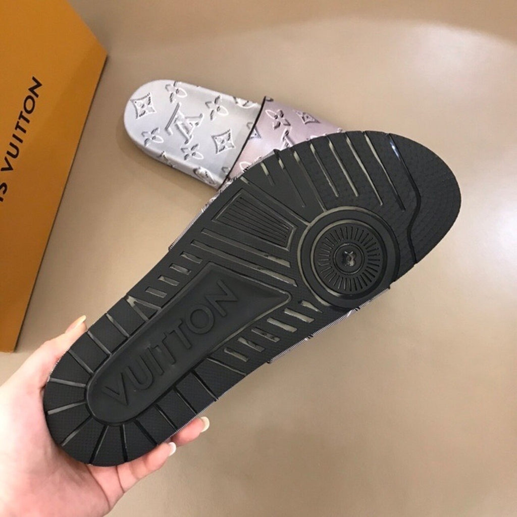 Louis Vuitton x Virgil Abloh Slide Sandals Spring/Summer Collection Gray-Black