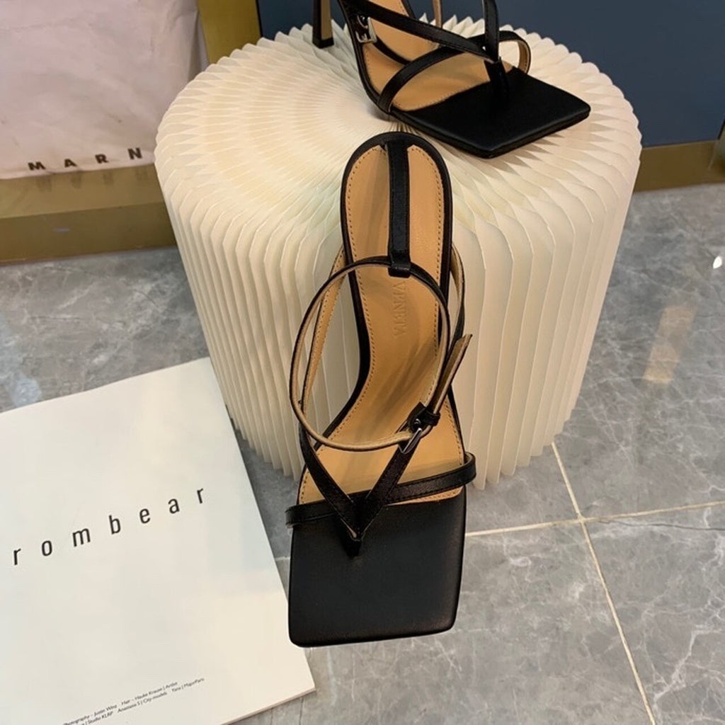 Bottega Veneta Stretch Sandals 9cm Heel Lambskin Leather Spring/Summer 2020 Collection, Black