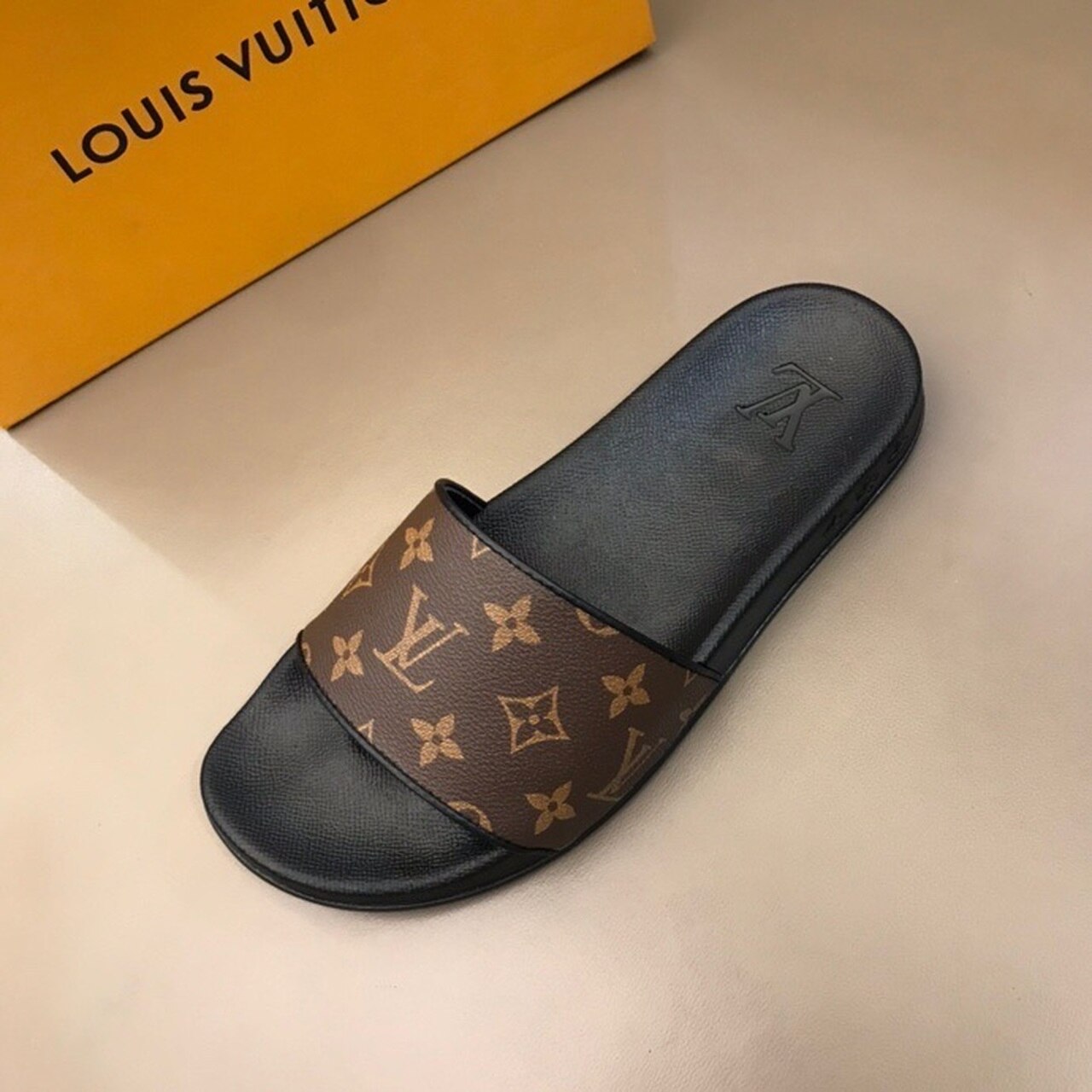 Louis Vuitton Mens Sandals Monogram Canvas Spring/Summer Collection Brown