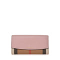 Porter House Check And Leather Continental Wallet Pink