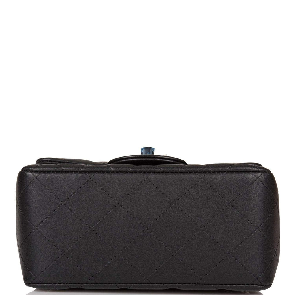 Chanel SO Black Quilted Lambskin Square Mini Classic Flap Bag Black Hardware