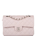 Chanel Light Purple Quilted Lambskin Small Classic Double Flap Bag Silver Hardware