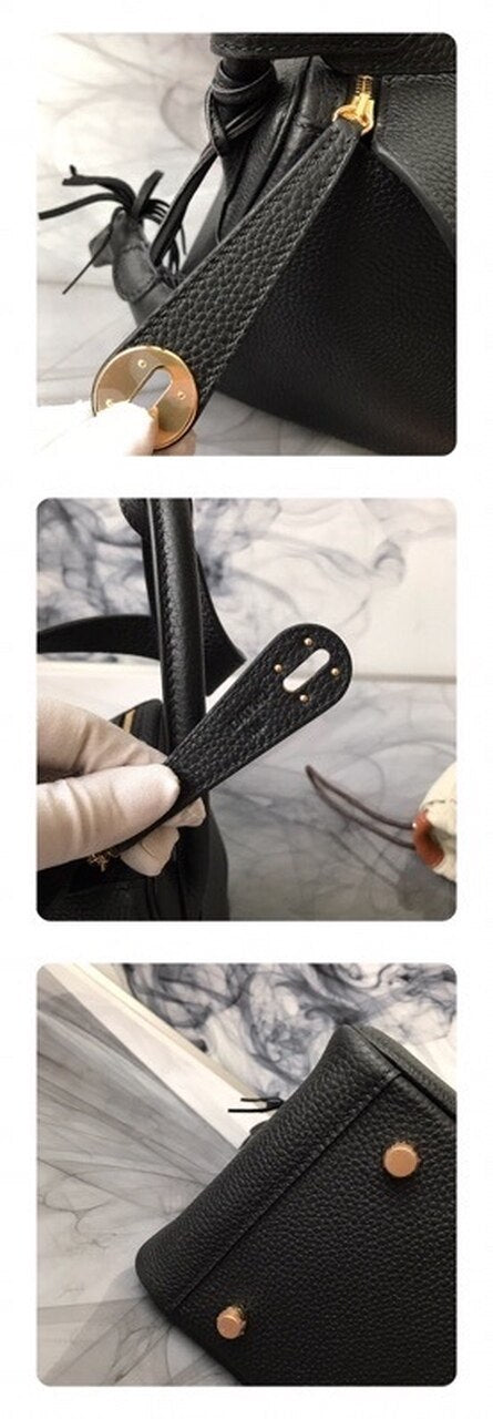 Hermes Lindy Bag 26cm Epsom Calfskin Handstitched Palladium Hardware Noir