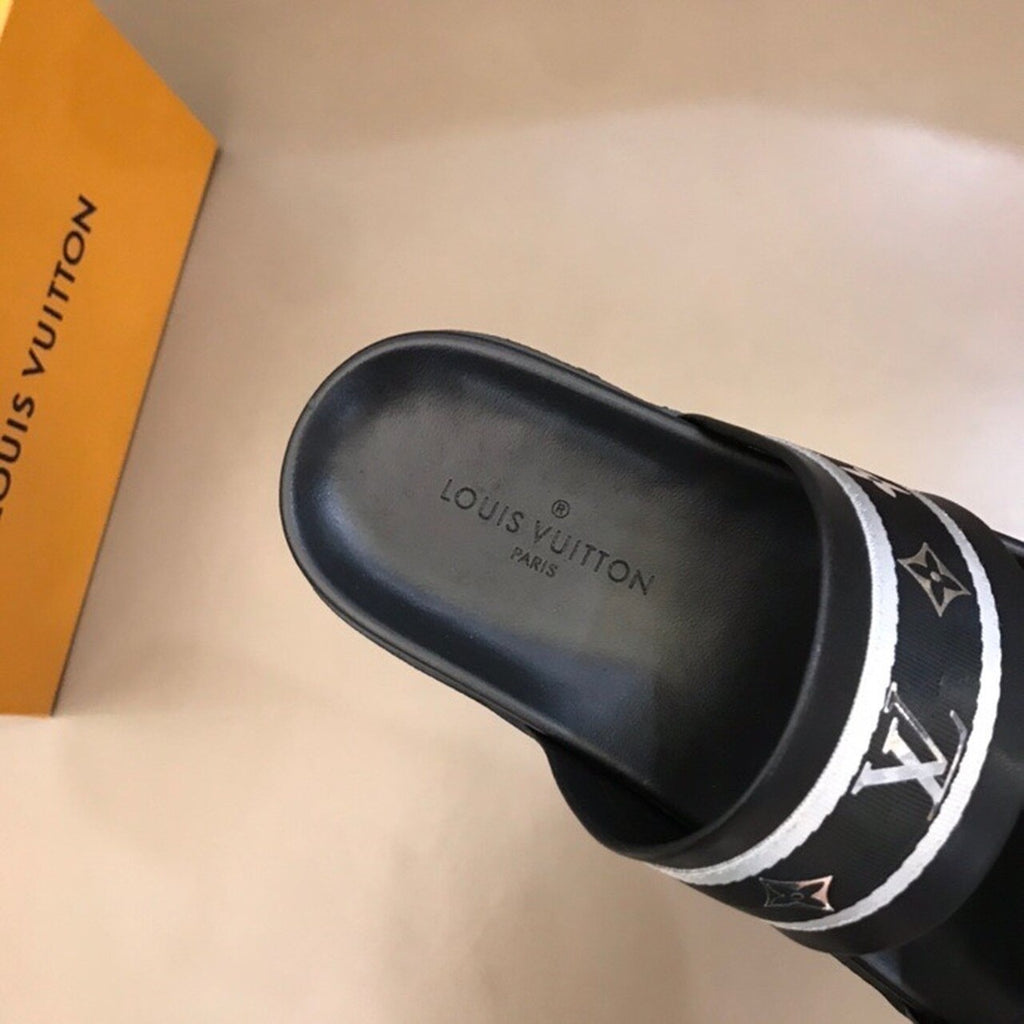 Louis Vuitton Double Strap Mules Mens Sandals Spring/Summer Collection Black/Silver