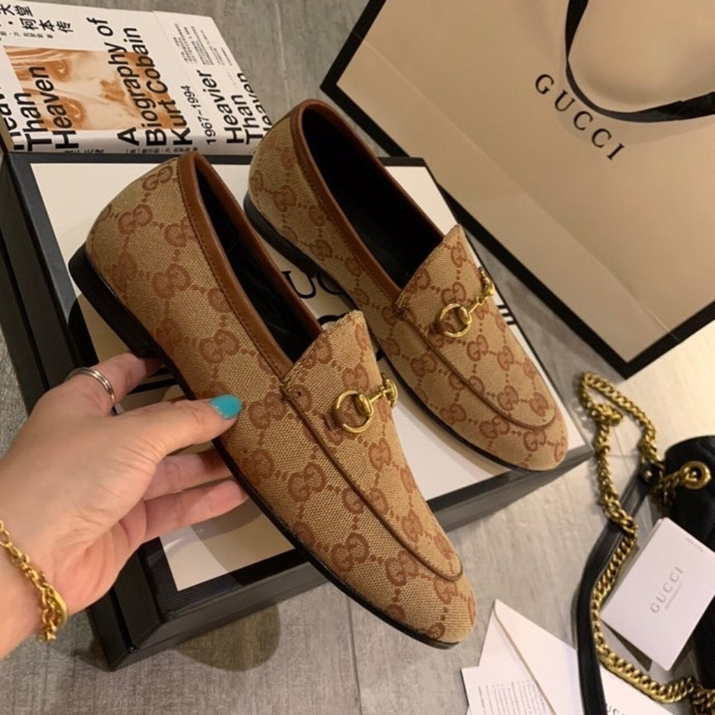 Gucci Brixton Loafers Calfskin Leather Spring/Summer Collection Beige