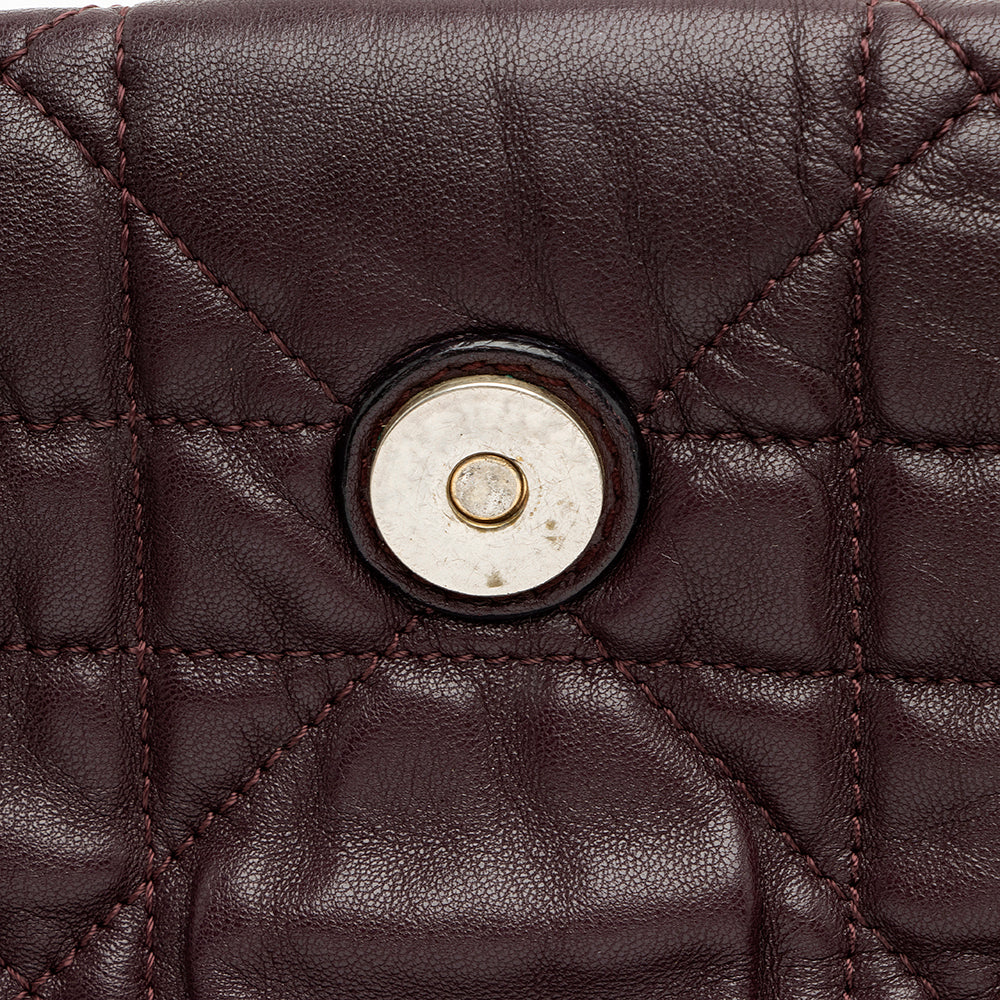 Dior Cannage Lambskin Large Flap Shoulder Bag (SHF-17526)