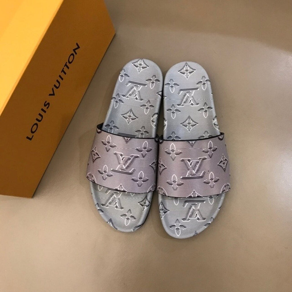 Louis Vuitton x Virgil Abloh Slide Sandals Spring/Summer Collection Gray-Black
