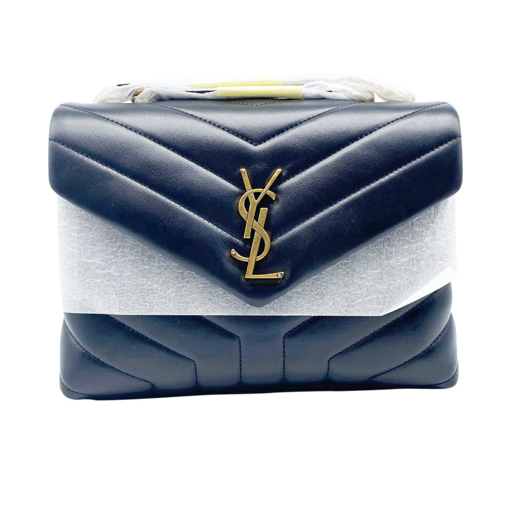 Saint Laurent Monogram Loulou 2020 Small Gold Ghw Black Leather Shoulder Bag